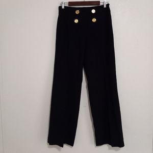 Donna Moore 6 30x32 Sailor Vintage Side Zip Flare Pants in Black